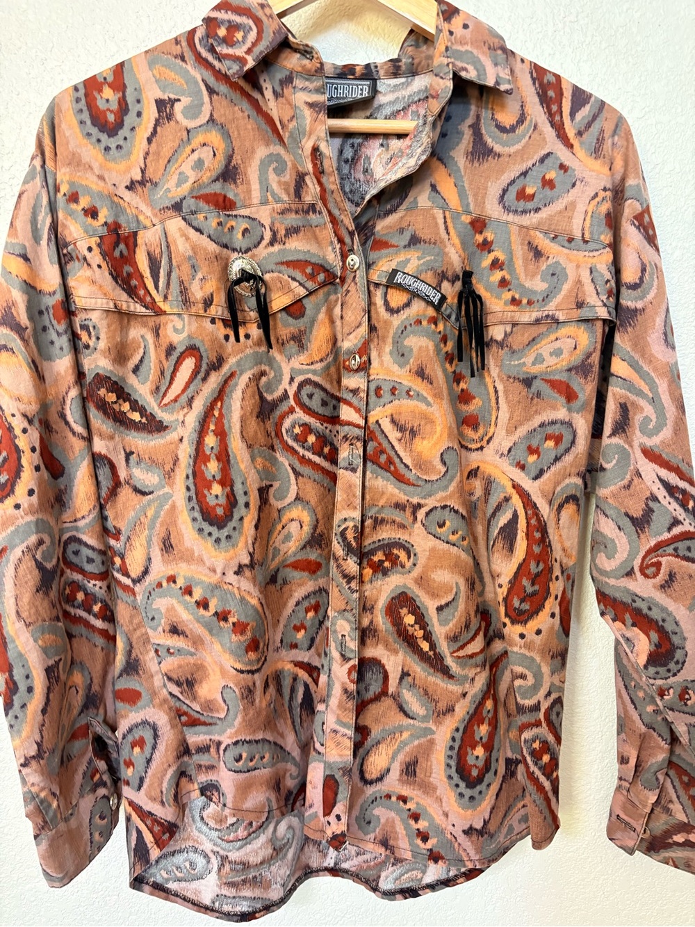 Vintage Roughrider Western Button-Up Shirt